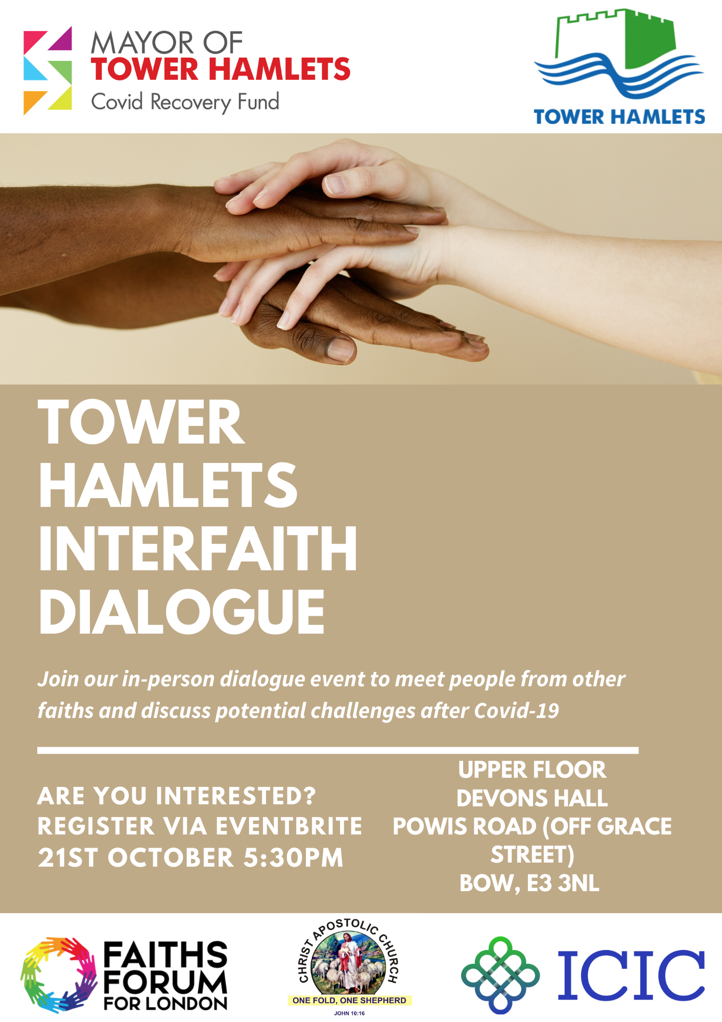 Our first event as part of the Tower Hamlets Council Mayor’s COVID Recovery Cohesion Events Fund
